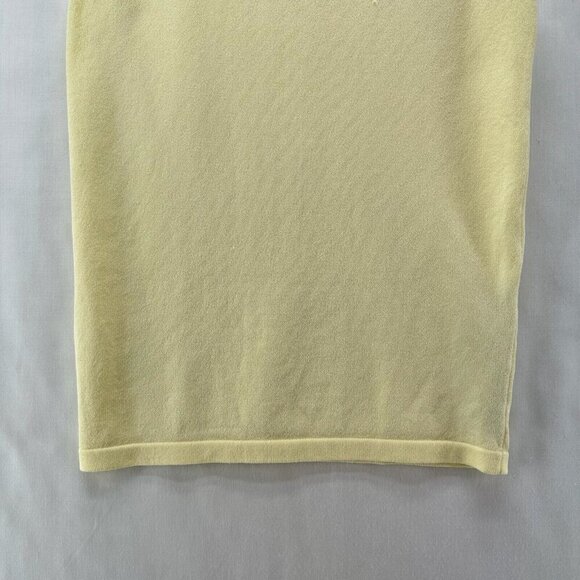 ZARA Sweater Womens Sz S Ribbed Tank Round Neck Sleeveless Viscose Nylon Yellow - Picture 4 of 10
